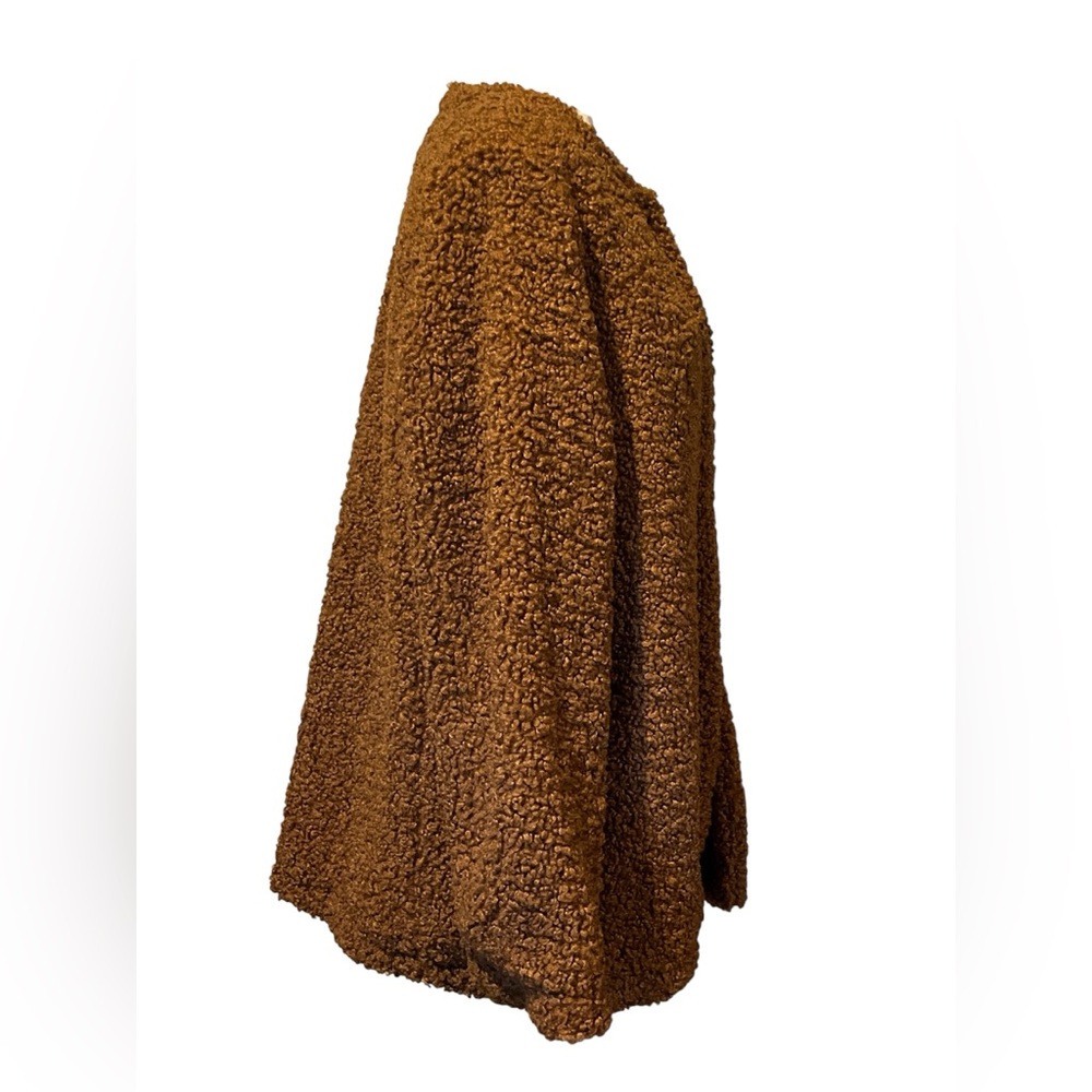 NWOT Max Studio Women’s Teddy Jacket/Coat Sienna Brown Large - Picture 7 of 10